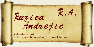 Ružica Andrejić vizit kartica